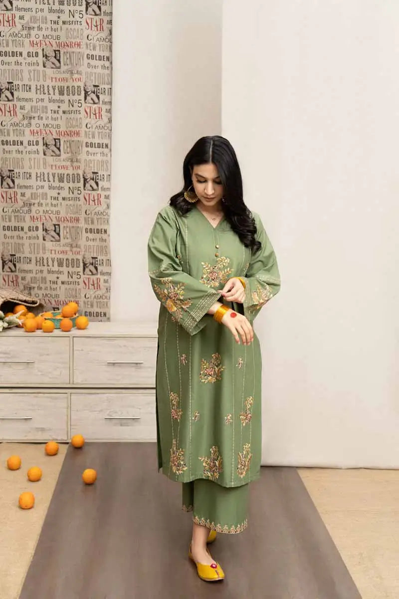 Zellbury | Unstitched | Embroidered Lawn 3 Piece | EC 510