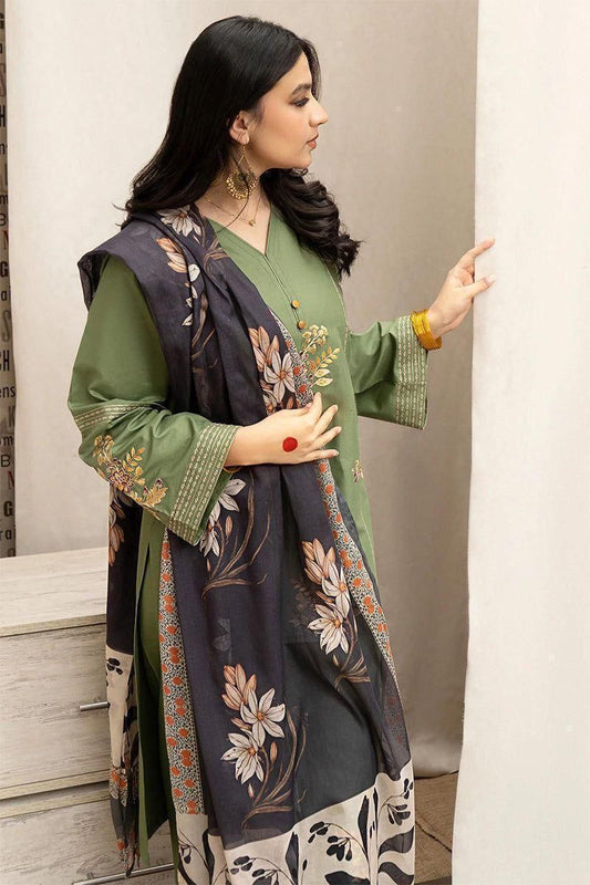 Zellbury | Unstitched | Embroidered Lawn 3 Piece | EC 510